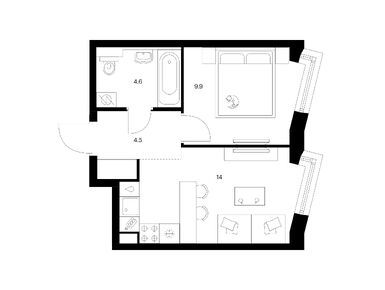 Планировки однокомнатные в Кронштадтский 9