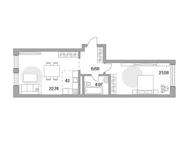 2-комнатная 59.60 кв.м, ЖК MYPRIORITY Басманный (Май Приорити Басманный), 31 297 898 руб.