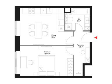 Планировки двухкомнатные в ЖК «Время»