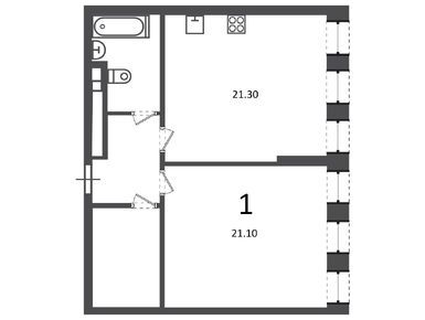 1-комнатная 59.40 кв.м, Жилой дом «Светланова ул., д. 11, к. 2», 27 378 620 руб.