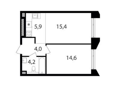 Планировки однокомнатные в ЖК «Петровский парк II»