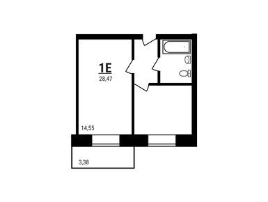 Планировки однокомнатные в ЖК «Дружный»