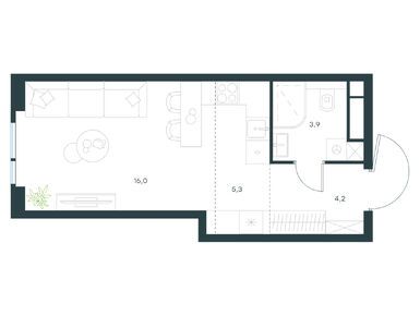 Планировки студии в Level Войковская