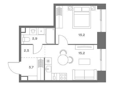Планировки однокомнатные в ЖК SOUL (Соул)