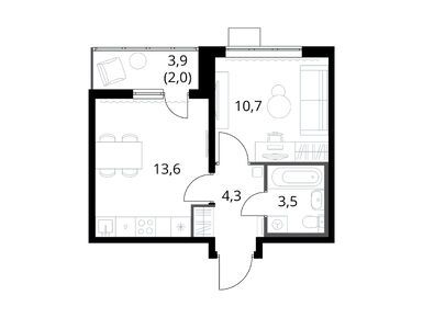 Планировки однокомнатные в ЖК «1-й Южный» (Первый Южный)