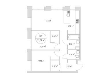 Планировки 3-к. апартаменты в N’ICE LOFT (Найс Лофт)