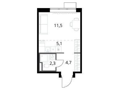 Планировки однокомнатные в ЖК «1-й Донской» (Первый Донской)