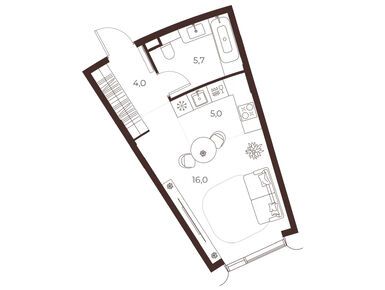 Планировки однокомнатные в ЖК «Мастерс»
