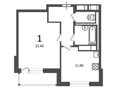 1-комнатная 45.80 кв.м, Жилой дом «Балаклавский пр-кт, д. 17», 21 035 552 руб.