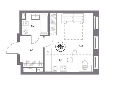 Студия 29.90 кв.м, ЖК «Адмирал», 16 087 164 руб.