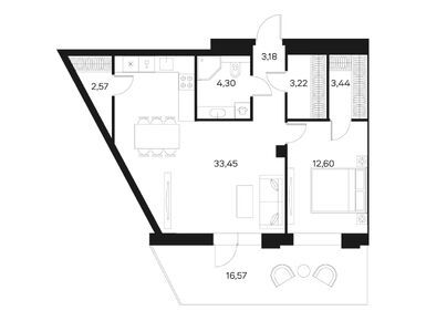 Планировки однокомнатные в ЖК Forst (Форст)
