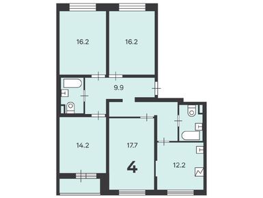 4-комнатная 103.40 кв.м, Жилой дом «Новомихайловское ш., д. 1, к. 1-5», 20 938 500 руб.
