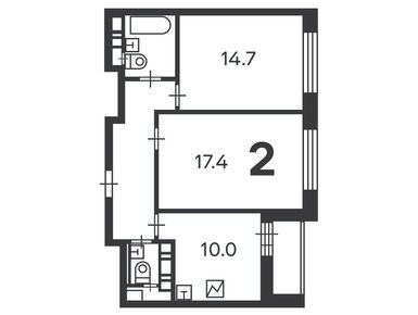 2-комнатная 55.60 кв.м, Жилой дом «16-я Парковая ул., д. 12», 20 749 387 руб.