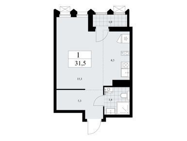 Студия 31.50 кв.м, ЖК «Деснаречье», 12 495 735 руб.