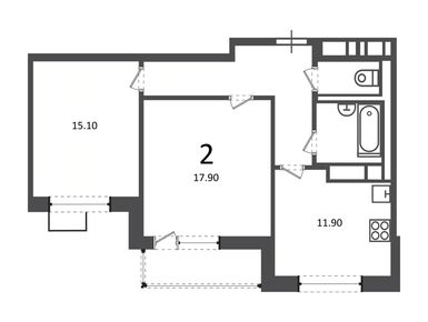 2-комнатная 60.80 кв.м, Жилой дом «Балаклавский пр-кт, д. 17», 31 321 665 руб.