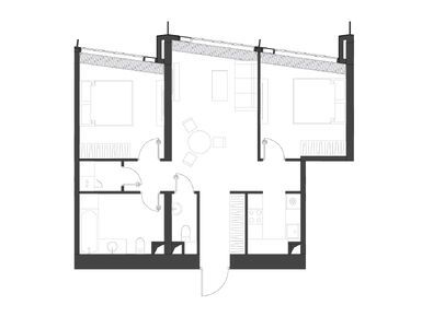 Планировки двухкомнатные в ЖК «Дом Дау»