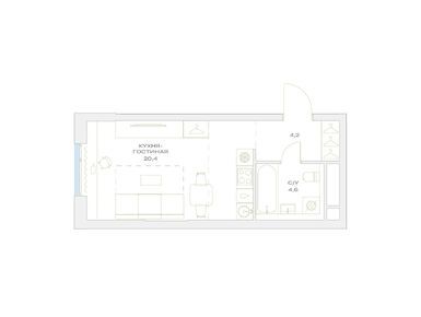 Студия 29.20 кв.м, ЖК «Детали», 10 851 188 руб.