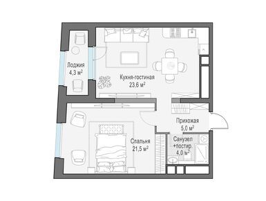 Планировки однокомнатные в Жилой квартал «Кутузов Град»