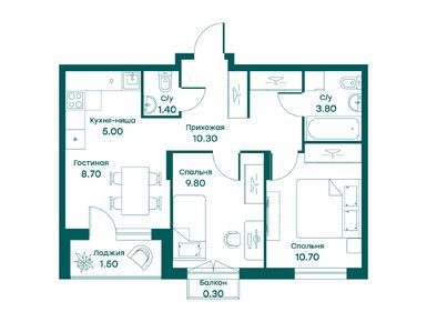 Планировки трехкомнатные в ЖК «Равновесие»