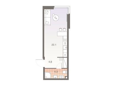 Студия 31.20 кв.м, ЖК Twelve (Твелв), 18 342 480 руб.