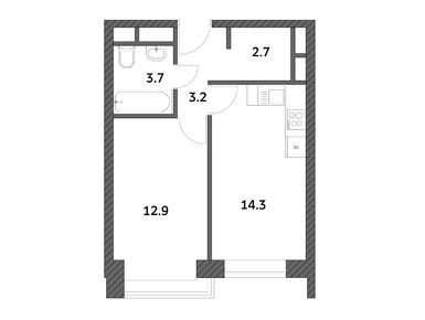 Планировки однокомнатные в ЖК «Городские истории»