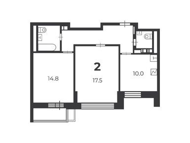 2-комнатная 58.20 кв.м, Жилой дом «Летчика Бабушкина ул., д. 29, к. 5», 24 623 548 руб.