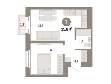 Планировки двухкомнатные в Квартал «Метроном»