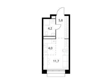 Планировки студии в ЖК «1-й Саларьевский» (Первый Саларьевский)