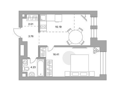1-комнатная 43.20 кв.м, ЖК MYPRIORITY Павелецкая (Май Приорити Павелецкая), 28 848 713 руб.