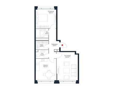 Планировки двухкомнатные в ЖК «Ривер Парк Коломенское»