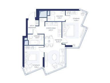 Планировки двухкомнатные в hideOUT (хайдАУТ)