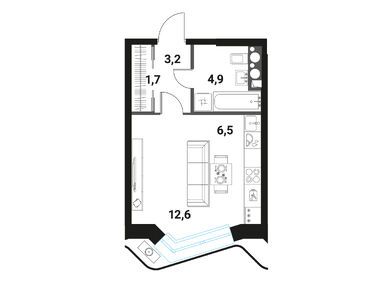 Планировки студии в ЖК «Интеллигент»