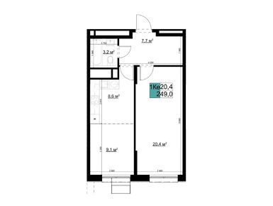 Планировки двухкомнатные в ЖК «Одинцово сити»