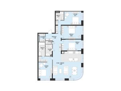 Планировки четырехкомнатные в Квартал «Садовническая 69»