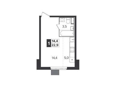 Планировки студии в Жилой район «Южная Битца»