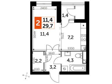 Студия 29.70 кв.м, ЖК «Скай Гарден», 15 591 312 руб.