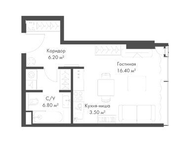 Студия 32.90 кв.м, ЖК SLAVA (Слава), 30 162 062 руб.