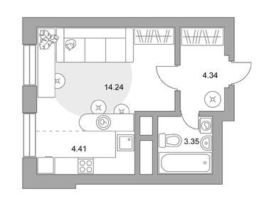 Студия 26.34 кв.м, ЖК «Ильинойс», 7 085 311 руб.