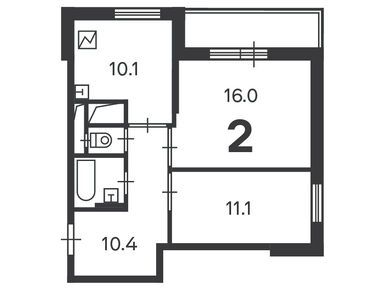 Планировки двухкомнатные в Жилой дом «Волгоградский пр-кт, д. 97, к. 3»