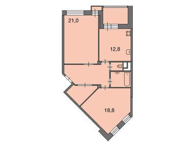 2-комнатная 72.60 кв.м, ЖК «Ново-Никольское», 10 167 835 руб.