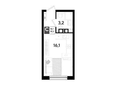 Студия 19.30 кв.м, ЖК DOGMA PARK (Догма Парк), 4 444 790 руб.