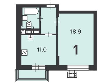 Планировки однокомнатные в Жилой дом «1-я ул. Машиностроения, д. 5А»