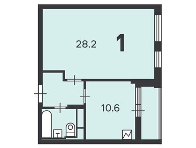 Планировки однокомнатные в Жилой дом «Люблинская ул., д. 80, к. 7»