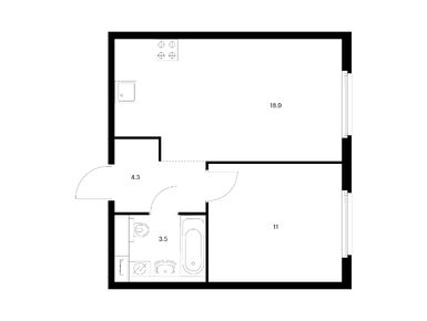 Планировки однокомнатные в Матвеевский парк