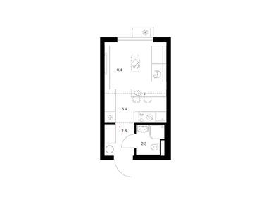 Планировки студии в Белая Дача парк