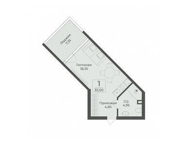 Планировки 1-к. апартаменты в Комплекс «Тамерун» (Крым)