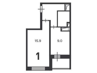 Планировки однокомнатные в Жилой дом «Текстильщиков ул., д. 3, к. 1»