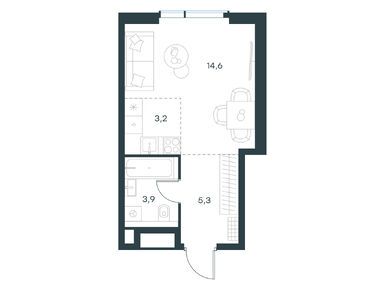Планировки студии в Level Павелецкая Сити