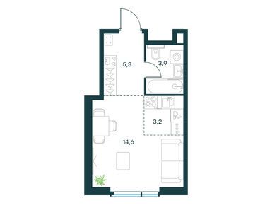 Студия 27.00 кв.м, Левел Павелецкая Сити, 19 198 968 руб.