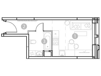 Планировки студии-апартаменты в EVOPARK Измайлово (ЭВОПАРК Измайлово)